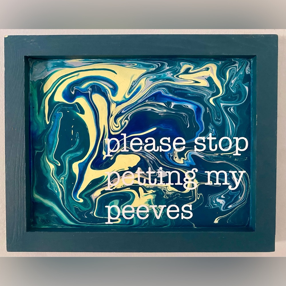 Abstract Blue and Yellow Wall Art
